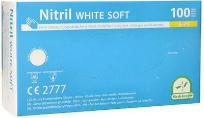 Produktbild von 1000 Medi-Inn Medi-Inn® Handschuhe Nitril puderfrei White Soft weiss Größe S 93064