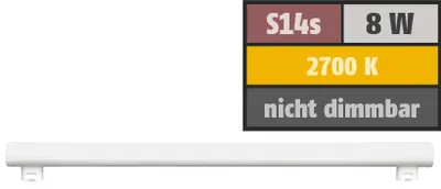 Produktbild von Müller-Licht 400266, 8 W, 41 W, S14s, 480 lm, 30000 h, Warmweiß
