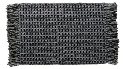 Productafbeelding van Heckettlane Badmat Madras Dark Grey 60x100 cm Polyester