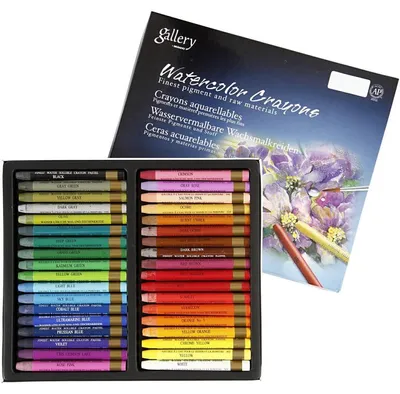 Produktbild von Mungyo Aquarellkreide Set - 36 Farben - weiche Pastelle für Künstler
