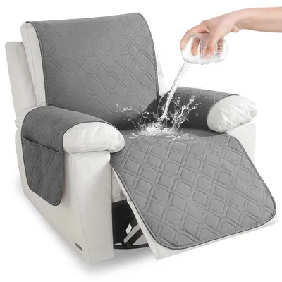Imagen del producto de Omgoods - Funda impermeable para sillones reclinables, color gris claro