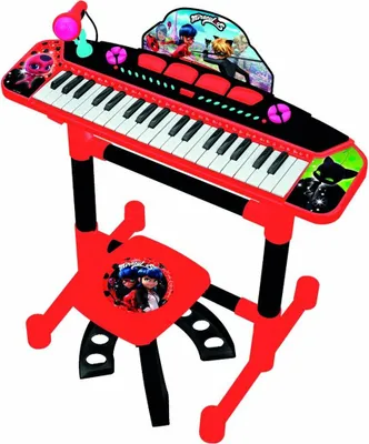 Obrázok produktu pre MIRACULOUS / LADYBAG Elektronické klávesy - 4 bicie efekty - 8 nástrojov - 8 rytmov - napájanie batériami