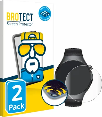 Produktbild von 2x BROTECT Fullscreen Schutzfolie für Huawei Watch 5 (46 mm) Displayschutz Folie Fullcover Klar Transparent