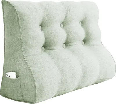 Obrázek produktu pro Polštáře na čelo postele, polštáře na čtení, klínovité polštáře, zádové polštáře, odpočinkové polštáře, dekorační polštářky ve vzhledu lnu