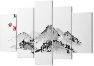 Produktbild von Multifarbige Wandkunst-Set aus 5 Teilen, 150x100cm