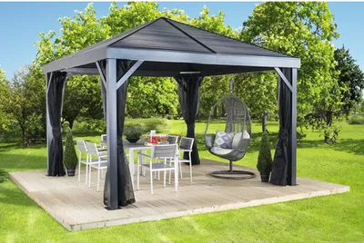 Image de Sojag Pavillon South Beach 3,64 x 3,64 m gris