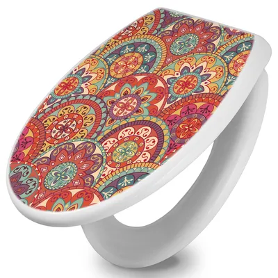 Produktbild von banjado Toilettendeckel mit Absenkautomatik 37,3x45x5cm -Rosetten - WC Brille Soft Close - hygienischer Toilettendeckel/Klodeckel Duroplast mit Edelstahl Scharnieren - einfache Montage [TDW 10756]