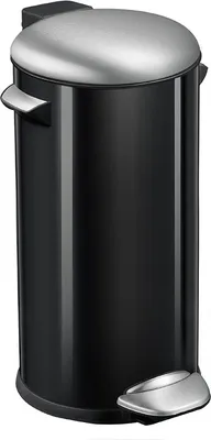Image de EKO - Belle Deluxe Poubelle à pédale 30 litres - Steel Plastic - noir brillant,mat s/s