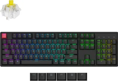 Immagine prodotto di Keychron K10 QMK Versione 2 Tastiera meccanica senza fili, LED RGB, layout QWERTY US, telaio in alluminio K10X-J4