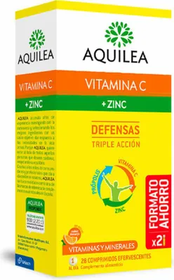 Produktbild von VITAMINA C + ZINC comprimidos efervescentes 28 u
