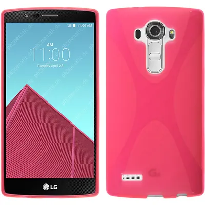 Produktbild von PhoneNatic Case kompatibel mit LG G4 - pink Silikon Hülle X-Style + 2 Schutzfolien
