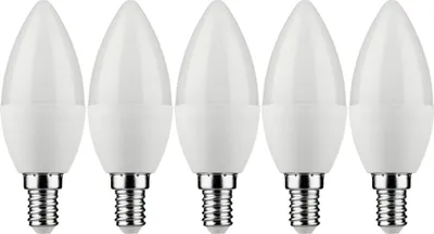 Produktbild von 5 x Müller-Licht LED Leuchtmittel Kerzen 2,9W = 25W E14 matt 250lm warmweiß 2700K 180°