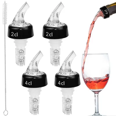 4 Spirituosen-Ausgießer 2cl/4cl Dosierer für Wein, Gin, Cocktails