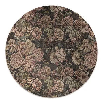 Obrázok produktu pre Okrúhla Podlahová ochranná podložka - Ochranná podložka pod stoličku - Podlahová podložka - 140x100 cm - Tkané kvety