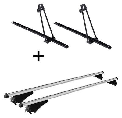 Produktbild von 2x Fahrradträger ORION + Relingträger Tiger XL kompatibel mit für BMW X5 E70 10-13