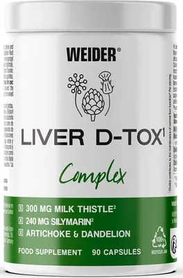 Produktbild von Weider Liver D-Tox (90 Caps) Unflavoured - Vitamine, Mineralien & Gesundheit - Vitamine & Mineralien-Komplex