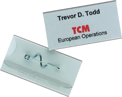 Produktbild von DURABLE Namensschilder mit Nadel 6,0 x 3,0 cm, 10 St.