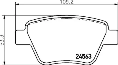 Produktbild von HELLA Bremsbeläge Satz Hinten Bremsklötze für VW GOLF VI (5K1) 8DB 355 014-021