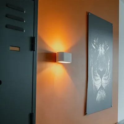 Zdjęcie produktu dla QAZQA – nowoczesna płaska lampa ścienna w kolorze białym – Gipsy Arles I Salon I Sypialnia I Up I Down – owalna – przystosowana do żarówek LED G9