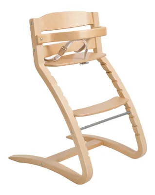 Produktbild von roba Treppenhochstuhl 'Grow Up', Design Hochstuhl, moderner Holzhochstuhl mitwachsend vom Babyhochstuhl bis zum Jugendstuhl, Holz, natur