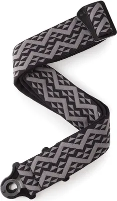 Produktbild von D'Addario Autolock Gitarrengurt 50BAL03 - schwarze Geometrien, gepolstert