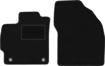 Image de Tapis de sol avant velours sur-mesure pour Toyota Prius III XW30 (2011-2015, hatchback) noir, jeu 2 pièces, fixations - STANDRAD