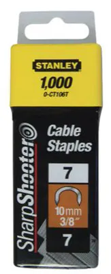 Image de Agrafes cavaliers 10mm type 7 boîte de 1000 - STANLEY - 1-CT106T