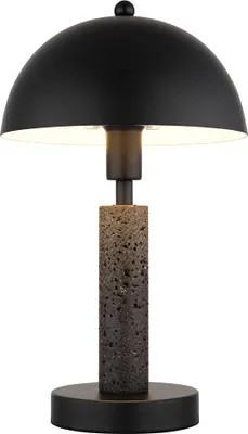 Produktbild von LED Tischleuchte, schwarz, Travertin Stein, H 34 cm