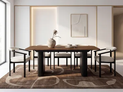 Produktbild von Ausziehbarer Rechteckiger Esstisch – XXL Modernes Design mit Schwarzem Metallgestell – für 8-12 Personen, 180 x 90 / 280 cm – Eiche Braun Rustikal