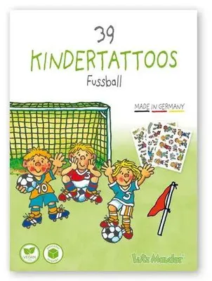 Produktbild von Lutz Mauder Tattoo-Set Fußball A6, 3 Bögen, ungiftig, leicht entfernbar