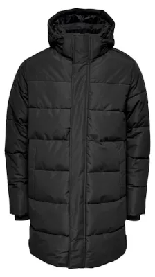 Productafbeelding van ONLY & SONS heren quilted jas ONSCARL, model OTW, kleur zwart, maat XS
