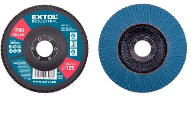 Zdjęcie produktu dla Tarcza listkowa Extol Premium (8803428) cyrkonowa kątowa, P80, 125 mm, ZIRKON