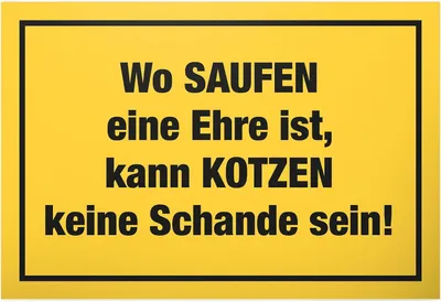 Productafbeelding van Bedankt! saufen ehre - Plastic bord met spreuk - Grappig cadeau voor hem - Cadeau-idee verjaardagscadeau mannen/jongens
