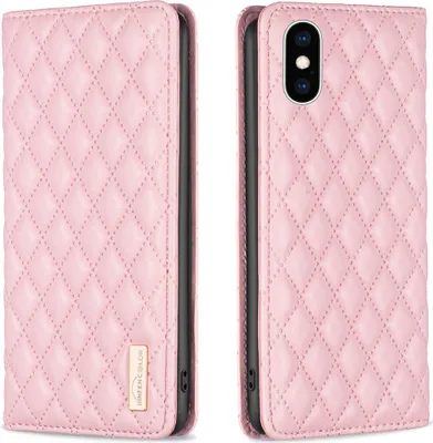 Produktbild von iPhone XS Max Hülle, Elegant Bookstyle Flip Leder Kartenfächer Schutzhülle mit Ständer für iPhone XS Max Pink