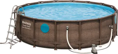 Produktbild von Bestway Power Steel Swim Vista Series Schwimmbecken Swimming Strahlrohr Pool Set 4.88m x 1.22m