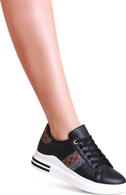 Produktbild von topschuhe24 2346 Damen Plateau Sneaker Turnschuhe Glitzer, Farbe:Schwarz, Größe:40 EU