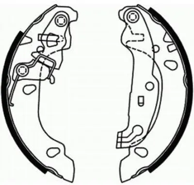 Produktbild von ABE Bremsbackensatz Trommelbremse Hinten für FORD Fiesta Mk5 Schrägheck (JH1, JD1, JH3, JD3) C0G052ABE