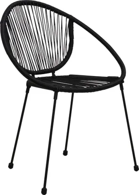 Produktbild von vidaXL Gartenstühle 2 Stk. PVC Rattan Schwarz