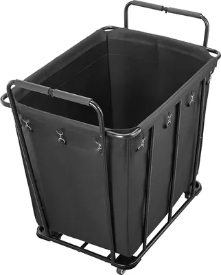 Zdjęcie produktu dla SucceBuy Wózek na pranie na kółkach o pojemności 300 litrów, udźwigu 117,9 kg, z wodoodporną torbą na pranie i obrotowymi kółkami - idealny do prania, robienia zakupów lub przewożenia bagażu