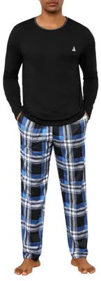 Imagen del producto de Solidchoice - Conjunto de pijama de algodón de manga larga para hombre