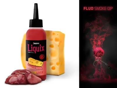 Produktbild von DELPHIN Fluo dip D SNAX, Käse-Leber, Lockmittel, 101003540