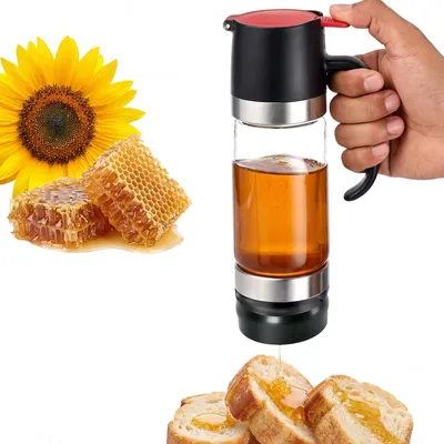 Honigdispenser Glas 350 ml – tropffrei mit Griff