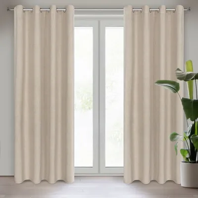 Produktbild von Vorhang LIDIA beige 140x250 cm  Ösen Ösenvorhang
