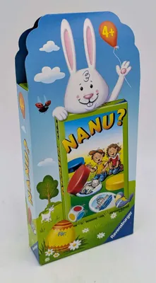 Produktbild von Ravensburger 80544 Osteraktion Nanu? Mitbringspiel für 2-4 Spieler, Merkspiel ab 4 Jahren, kompaktes Format, Merkspiel, Würfelspiel