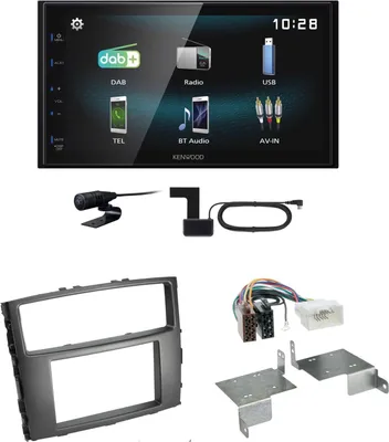 Produktbild von Kenwood DMX-125DAB USB Bluetooth DAB+ Einbauset für Mitsubishi Pajero bis 2014