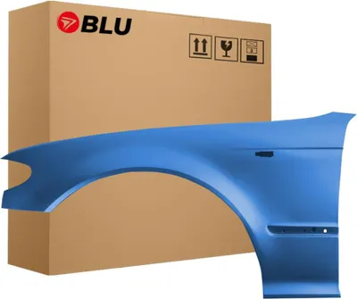 Image de BLU Aile Compatible avec BMW 3 E46 Lift 372 Gauche Blau StahlBlau | 2001-2005 | Avant | Peint| Prêt à Monter | Galvanisé