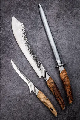 Obrázek produktu pro Brusný ocel, FORGED Katai, ocel VG10, rukojeť z kořenového dřeva, délka 43,5 cm