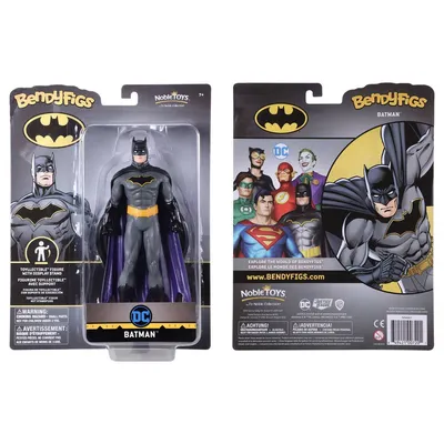 Two packaging boxes for DC Comics Bendyfigs Batman action figures.