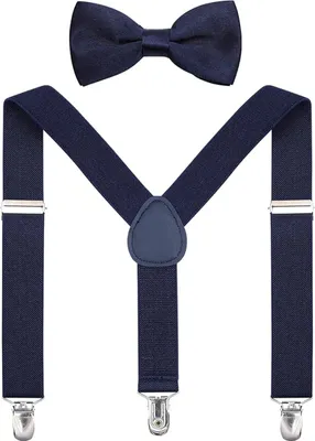 Produktbild von Hosenträger und Fliege Set,Verstellbar Fliege für Männer,Elegant Accessoire,HosenTräger für Hochzeiten und Geschäftsveranstaltungen