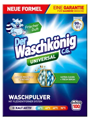 Produktbild von Der Waschkönig C.G. Universal Waschpulver 6 kg, 100 Waschladungen